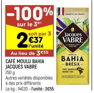 café moulu bahia jacques vabre