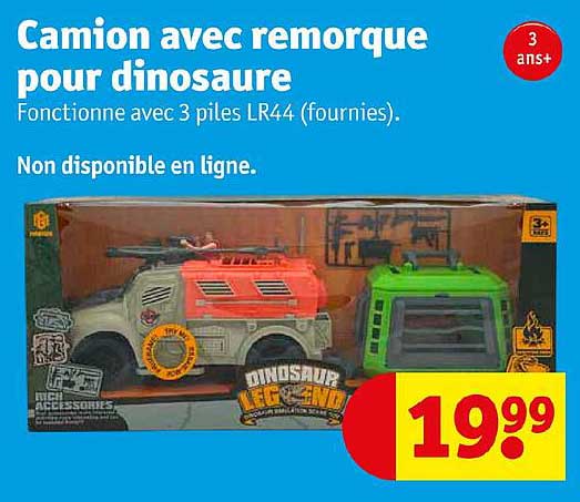 Camion Avec Remorque Pour Dinosaure