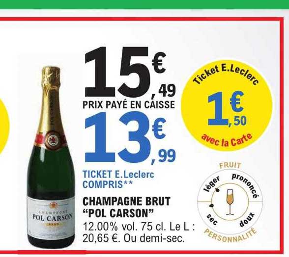 champagne brut "pol carson"