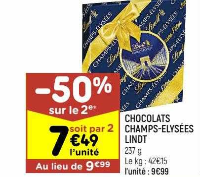 Chocolats Champs-élysées Lindt