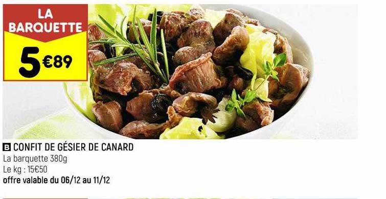 confit de gésier de canard