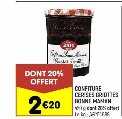 confiture cerises griottes bonne maman