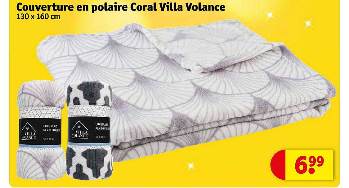 couverture en polaire coral villa volance