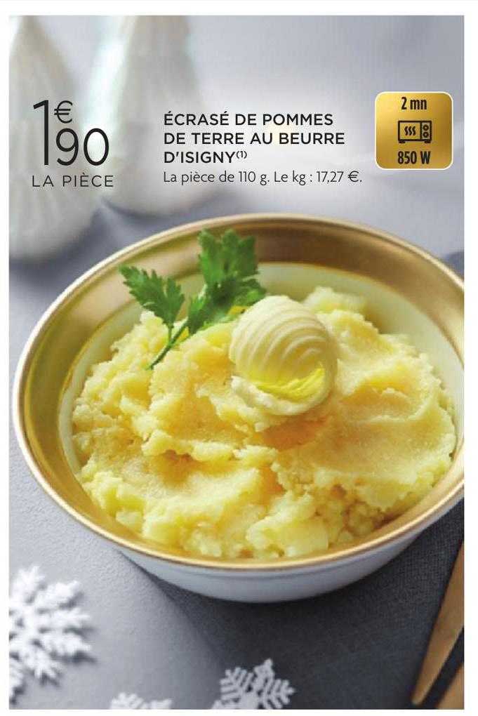 écrasé de pommes de terre au beurre d'isigny