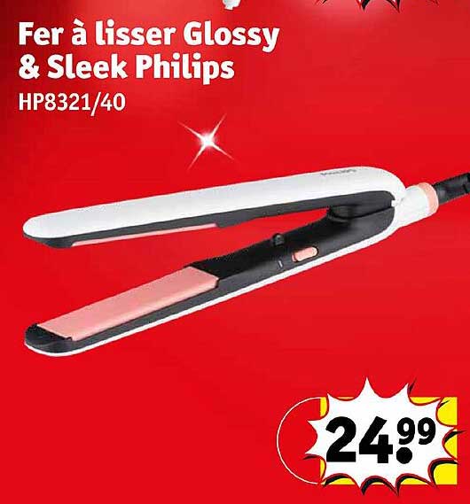 fer à lisser glossy & sleek philips