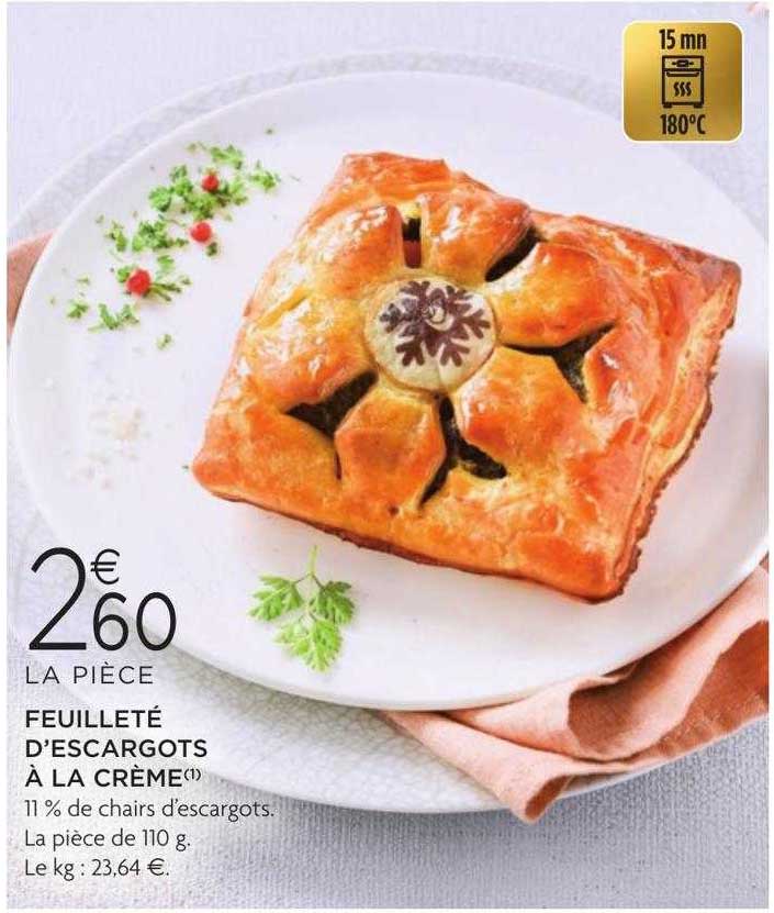 feuilleté d'escargots à la crème