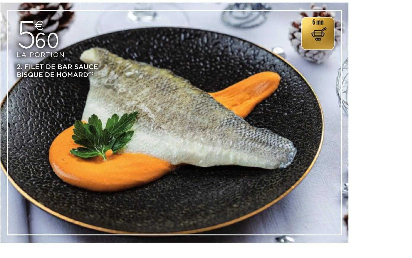 filet de bar sauce bisque de homard