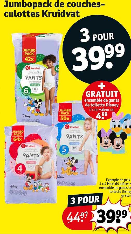 jumbopack de couches-culottes kruidvat