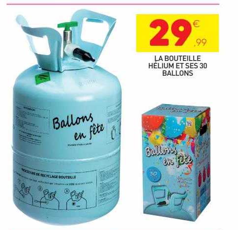 la bouteille hélium et ses 30 ballons