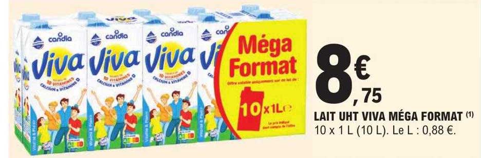 lait uht viva méga format