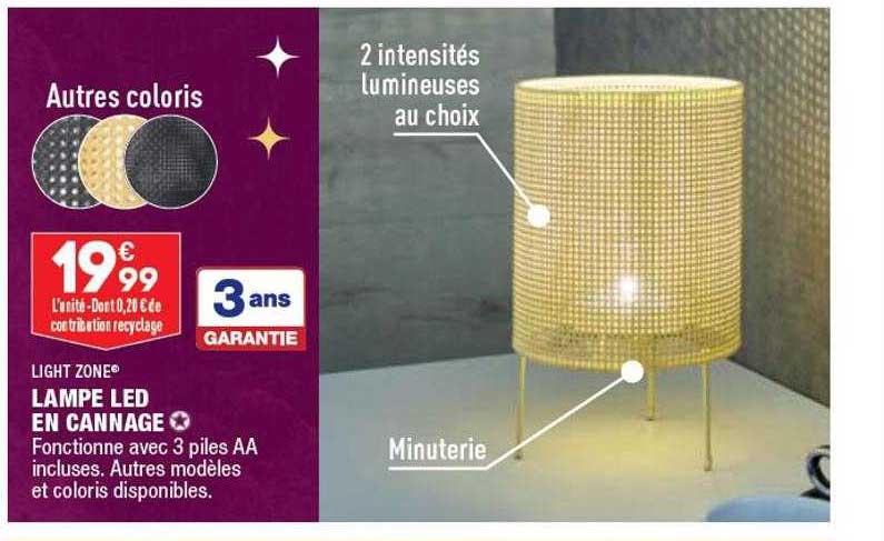 Lampe Led En Cannage Light Zone