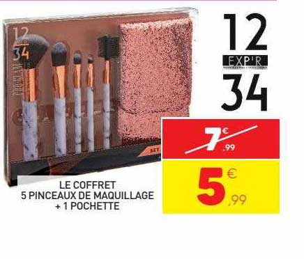Le Coffret 5 Pinceaux De Maquillage + 1 Pochette