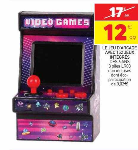 le jeu d'arcade avec 152 jeux intégrés