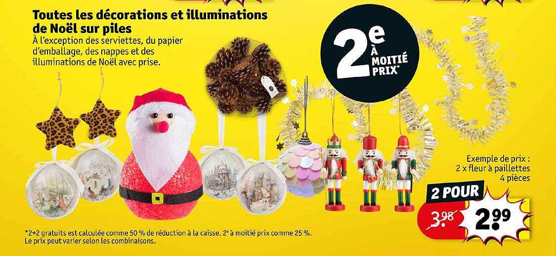 les décorations et illuminations de noël sur piles