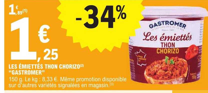 les émiettés thon chorizo "gastromer"