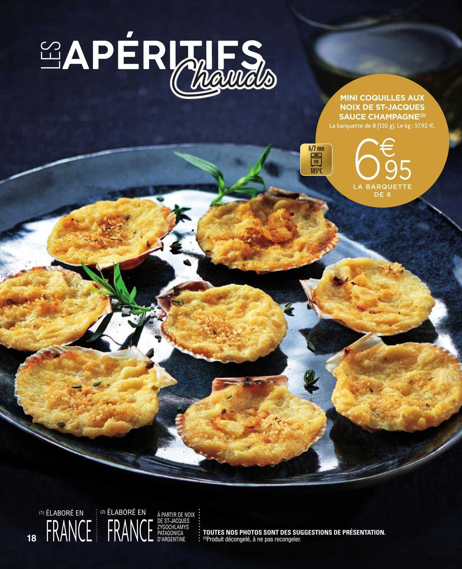 mini coquilles aux noix de st-jacques sauce champagne