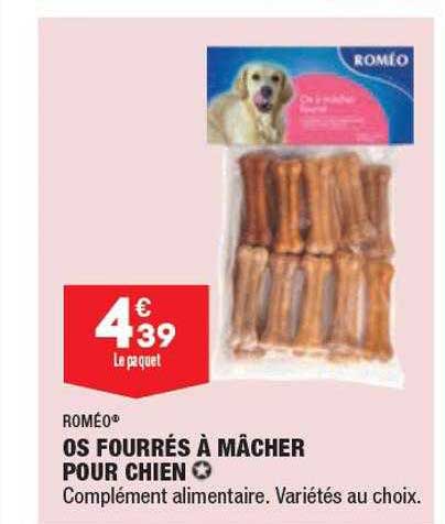 os fourrés à mâcher pour chien roméo