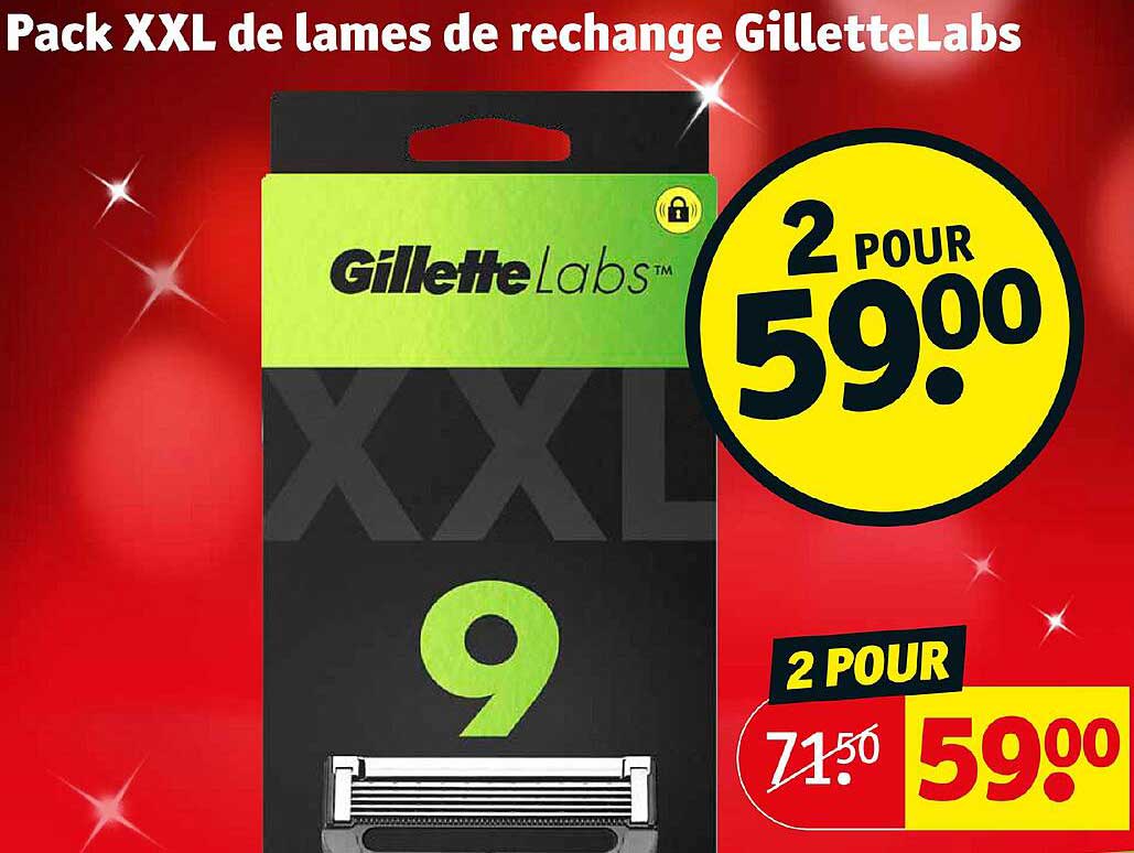 pack xxl de lames de rechange gillette labs