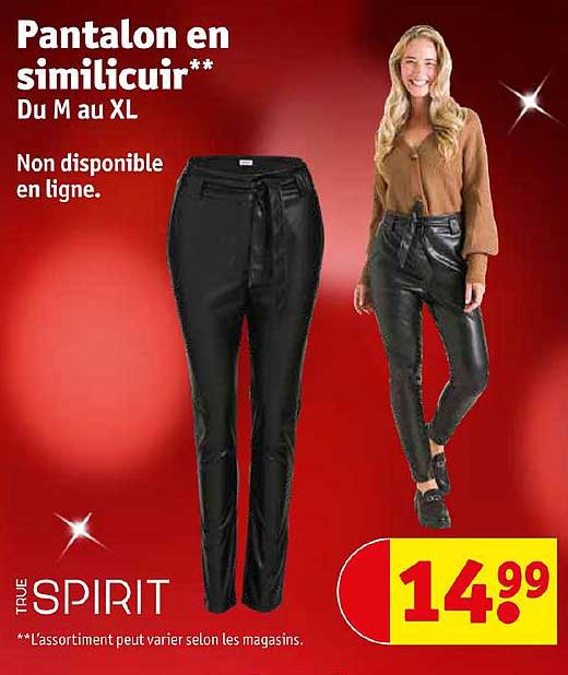 Pantalon En Similicuir True Spirit