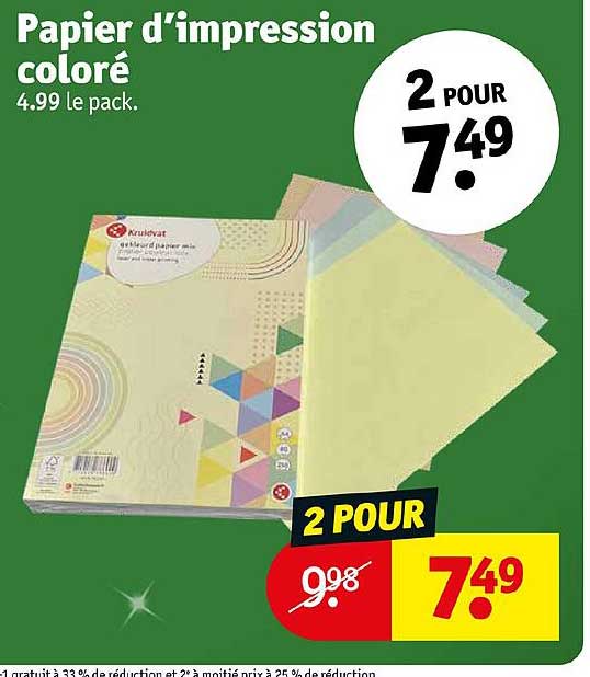 papier d'impression coloré