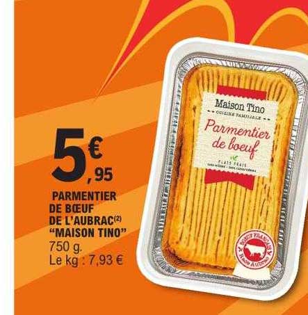 parmentier de bœuf de l'aubrac "maison tino"