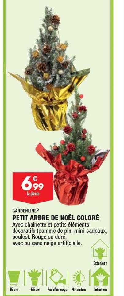 petit arbre de noël coloré gardenline