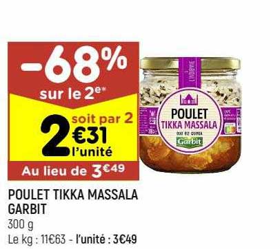 Poulet Tikka Massala Garbit