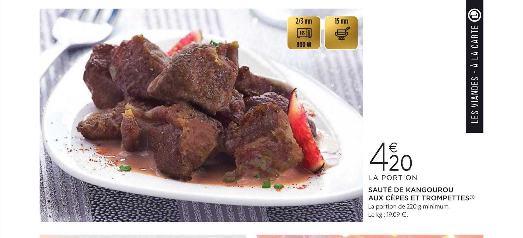 sauté de kangourou aux cèpes et trompettes