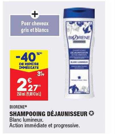shampooing déjaunisseur biorene