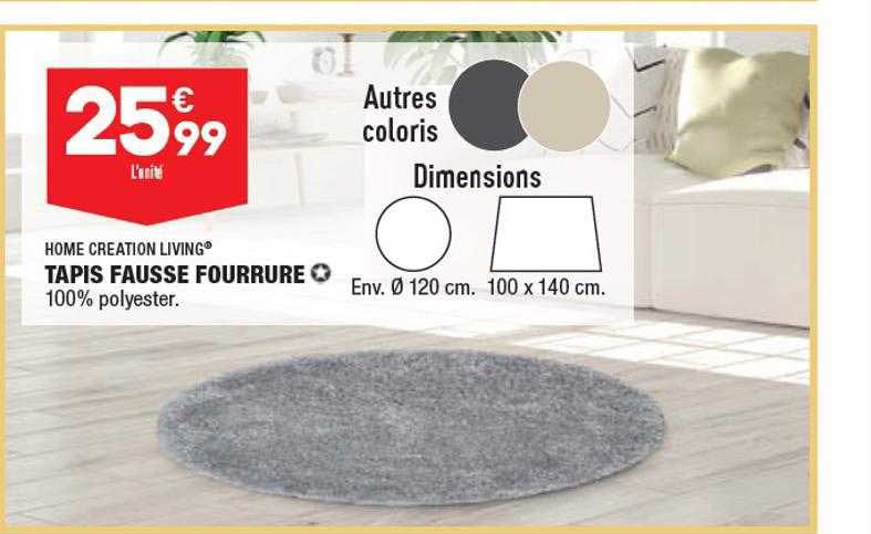 Tapis Fausse Fourrure Home Création Living