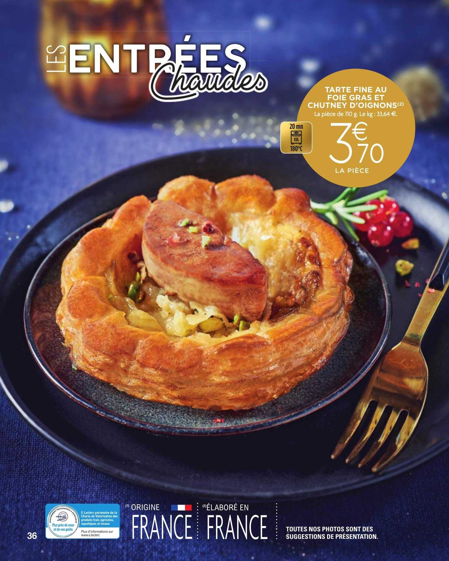 tarte fine au foie gras et chutney d'oignons