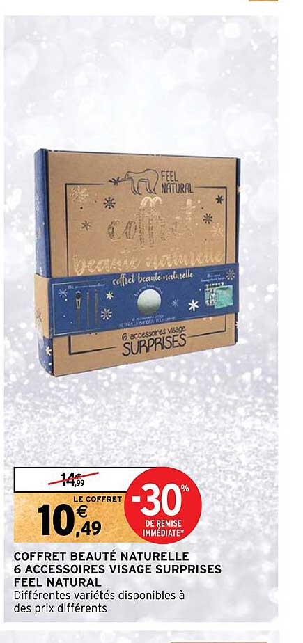 coffret beauté naturelle 6 accessoires visage surprises feel natural