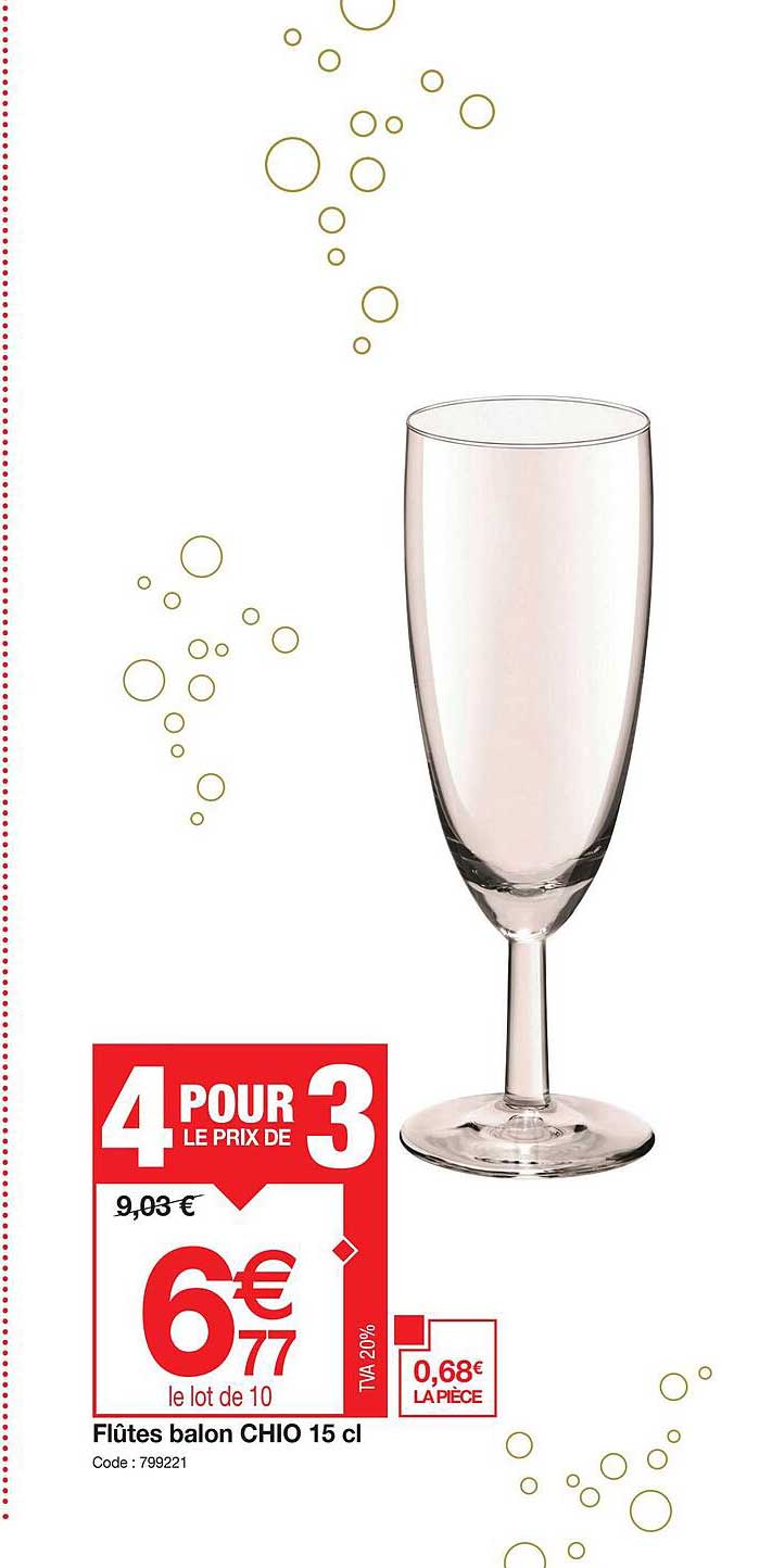 Flûtes Balon Chio 15 Cl