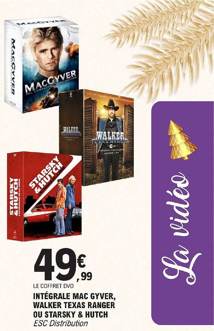 intégrale mac gyver, walker texas ranger ou starsky & hutch