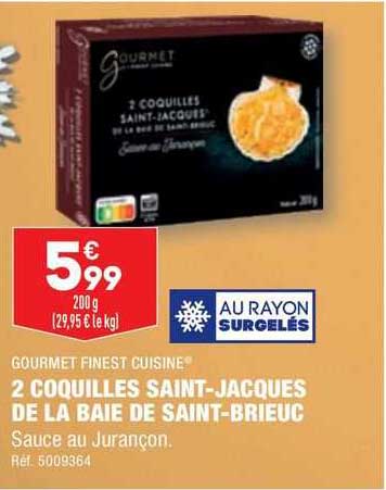 2 coquilles saint-jacques de la baie de saint-brieuc gourmet finest cuisine