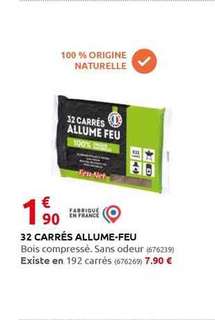 32 carrés allume-feu