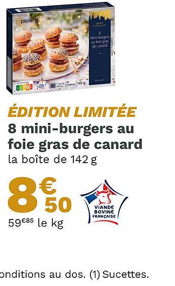 8 Mini-burgers Au Foie Gras De Canard