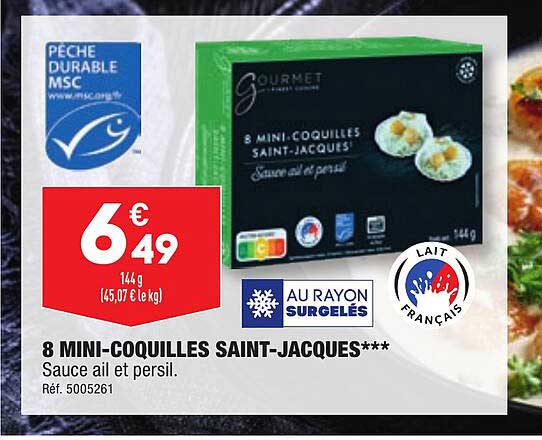 8 mini-coquilles saint-jacques