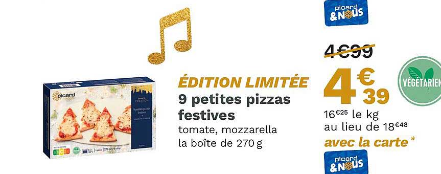 9 petites pizzas festives