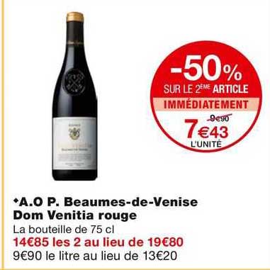 a.o.p. beaumes-de-venise dom venitia rouge