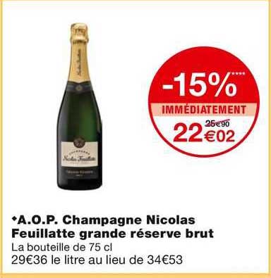 a.o.p. champage nicolas feuillatte grande reserve brut