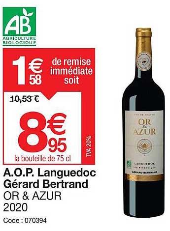a.o.p. languedoc gérard bertrand or & azur 2020