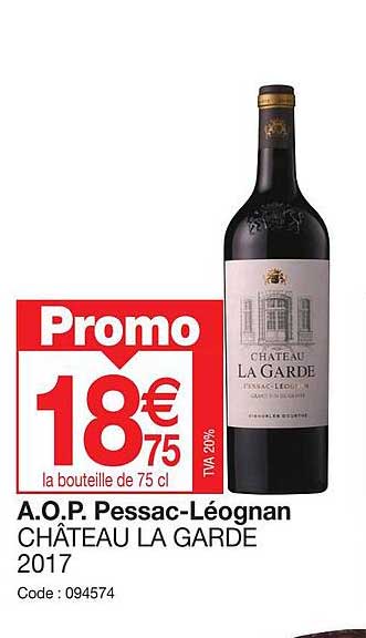a.o.p. pessac-leognan chateau la garde