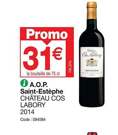 a.o.p. saint-estèphe château cos labory 2014