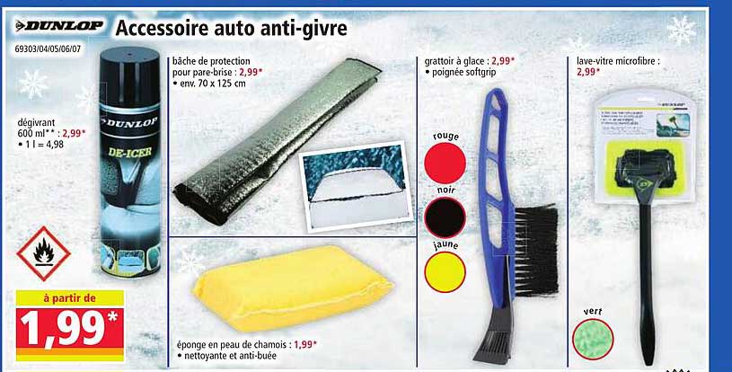 accessoire auto anti-givre dunlop