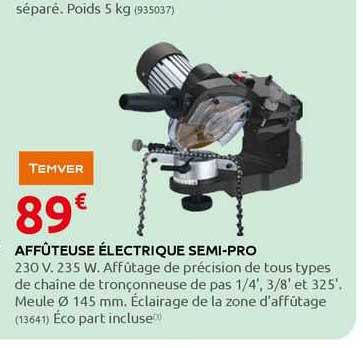 affûteuse électrique semi-pro temver