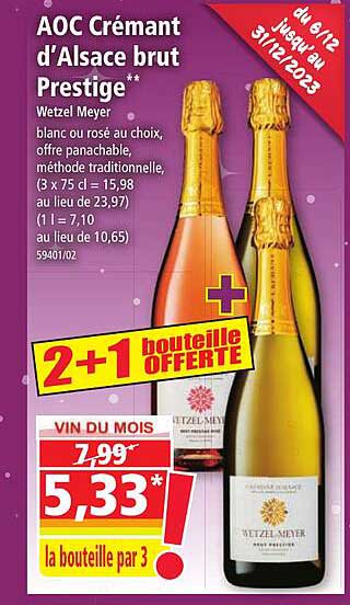 aoc crémant d'alsace brut prestige wetzel meyer