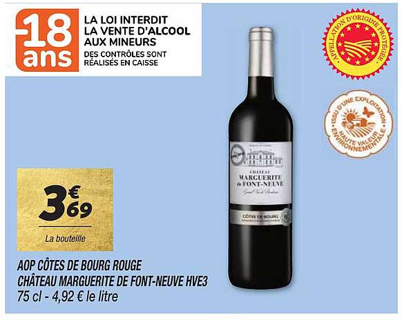 aop côtes de bourg rouge château marguerite de font-neuve hve3