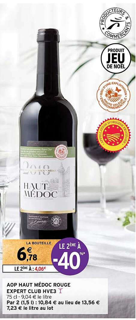 Aop  Haut Medoc Rouge Expert Club Hve3