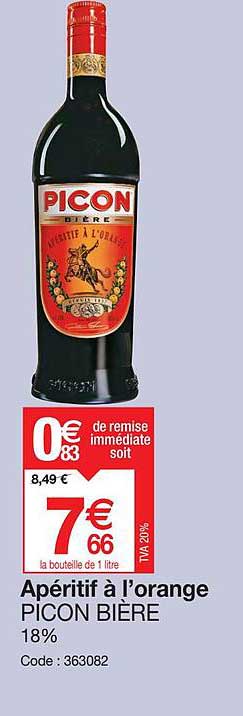 apéritif à l'orange picon bière 18%